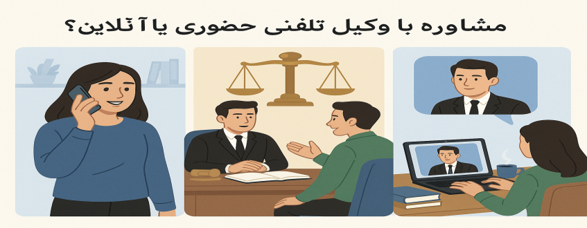مشاوره با وکیل در آمل تلفنی، حضوری یا آنلاین؟